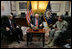 Vice President Dick Cheney participates in a classified briefing Wednesday, May 9, 2007, inside the Green Zone in Baghdad with U.S. Ambassador to Iraq Ryan Crocker and General David Petraeus, Commander of U.S. forces in Iraq. 