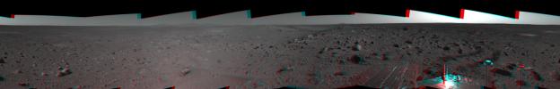 Spirit's View on Sol 107 in 3-D