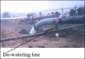 De-watering line