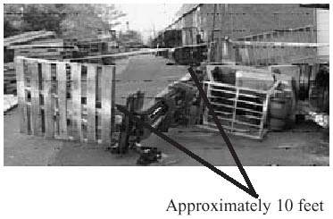 Figure 2 - Forklift toppled sideways