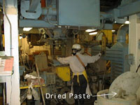 Figure 1. Dried paste on work area