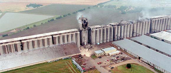 Aerial View of DeBruce Grain elevator