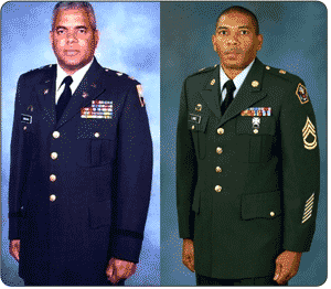 Lt. Col. David C. Canegata III of St. Croix (left) and Sgt. First Class Floyd Everett Lake of St. Thomas. 