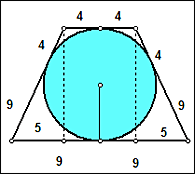 trapezoid with a circle inside
