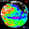 TOPEX/El Niño Watch - Mild La Niña Conditions Developing, November 12, 1999