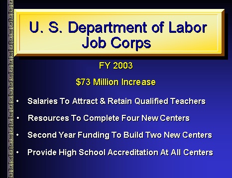Image Showing DOL Job Corps Measures. Click for Text Version.