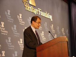 Assistant Secretary Fried delivers remarks at the Heritage Foundation on U.S.-Baltic Relations: Celebrating 85 Years of Friendship.  State Dept. photo