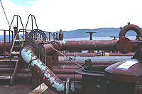 Inert gas piping system isolated by blanking