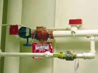 (Fig. 3.1) Sprinkler zone control station and zone indicator sign.