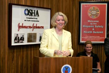 OSHA's Directorate of Cooperative and State Programs Director Paula White gives welcome