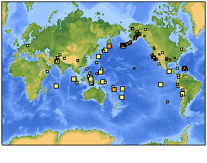 Latest World Earthquakes Map