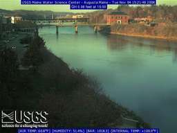 Current image of the Kennebec River at Augusta