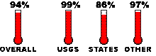 Completion status thermometer chart