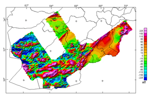 Afghanistan aeromagnetic map.