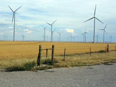 Wind turbines in Judith Gap, Montana.
