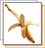 Photo of a peeled banana
