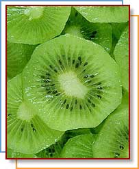 Photo of juicy kiwifruit slices