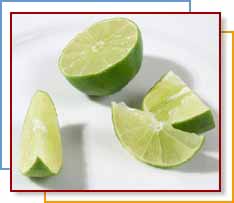 Photo of sliced limes