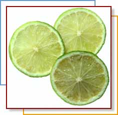 Photo of sliced limes