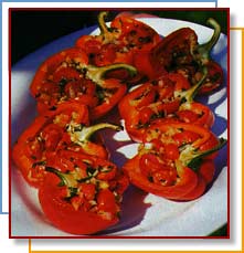 Photo of stuffed red peppers