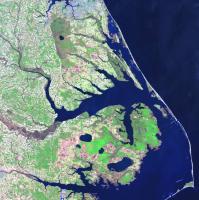 ETM+ image from Landsat 7 (Cape Hatteras and Barrier Islands, NC)