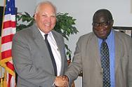 President Lloyd Pierson and Malawi Minister of Finance Goodall Gondwe