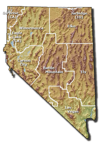 Map of Nevada