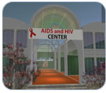 Screenshot of AIDS and HIV Center on Second Life