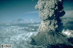 Mount St. Helens erupting on July 22, 1980