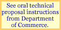See oral technical proposal instructions from Department of Commerce