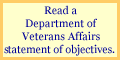 Read a Department of Veterans Affairs statement of objectives.