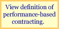 View definition of performance-based contracting.