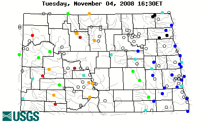 Current North Dakota Streamflow Conditions