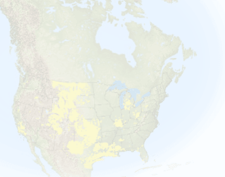 Background image showing approximate location of sample points in north america