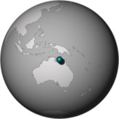 Image of the globe centered at -20 degrees latitude and 140 degrees longitude.