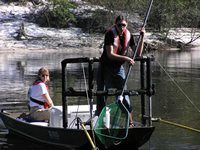 USGS scientists collecting fish from the St. Marys River near MacClenny, FL, for the National Fish Mercury Model data base.