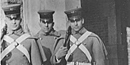 West Point cadet Eisenhower (far left) on guard duty