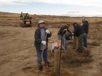 NPLD volunteers Bev & Bill Moore & BLM Worland employees Emily Hake & Jim Gates.