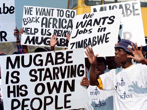 Demonstration in Zimbabwe