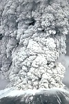 Eruption column at Mount St. Helens on May 18, 1980