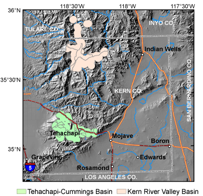 Map of the Southern Sierra Study Unit.