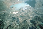 Coldwater Lake, blocked by landslide deposit, Mount St. Helens, Washington