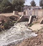 Wastewater discharges, such as this one in Arizona, were sampled by USGS scientists as part of a study of the persistence of selected emerging contaminants in streams receiving wastewater effluent 