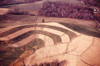 Aerial view of two watersheds at the N A E W