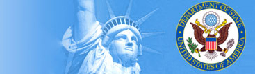 Statue of Liberty and U.S. Department of State Seal