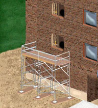 Diagram of scaffolding showing direct access