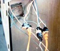 Cords improperly wired directly to the electrical circuit