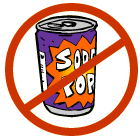 Drawing of a soda can