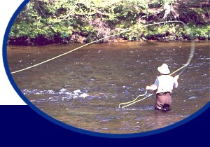 Photo of an angler in a river - Photo credit:  U.S. Fish and Wildlife Service