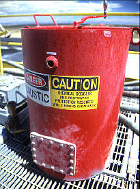Fig. 6. Caustic soda mixing container